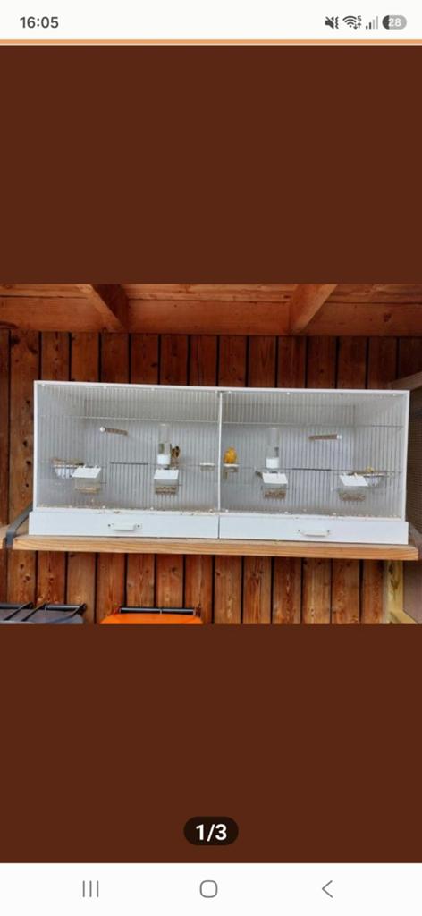 Dubbele kweekkkooi/broedkooi, Dieren en Toebehoren, Vogels | Hokken en Kooien, Ophalen, Gebruikt, Overige materialen, Broedkooi of Kweekkooi