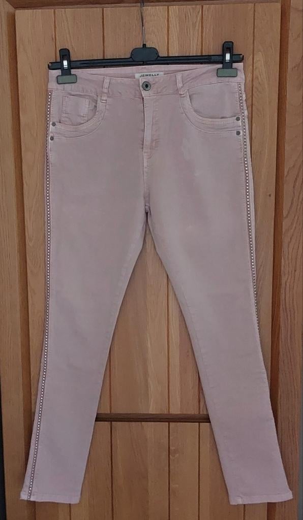 Roze Jewelly Jeans - Maat L/40, Jewelly, Zo goed als nieuw, Roze, Lang