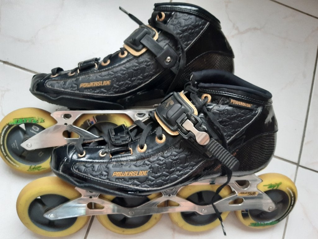 Powerslide C4 DoubleX Core Racing 4x110 wielen (mt 47/US 13), Dames, Ophalen of Verzenden, Inline skates 4 wielen, Powerslide