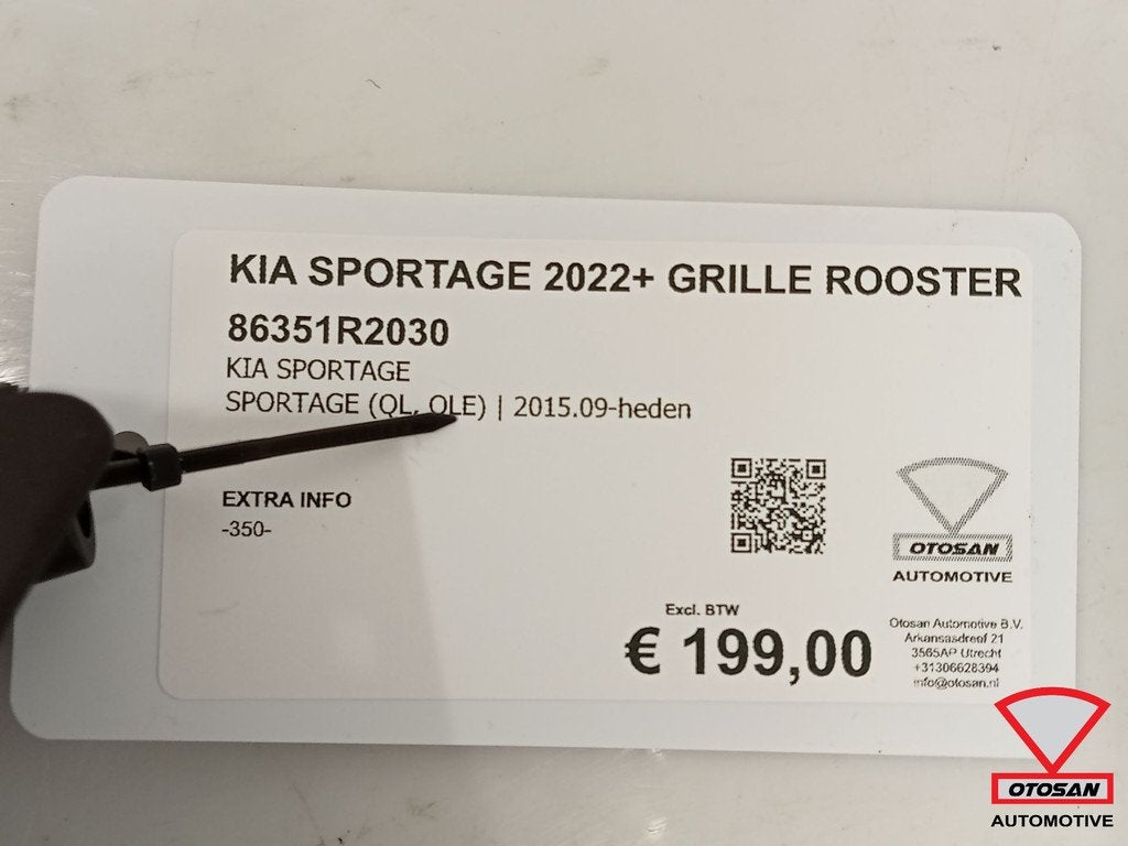 Kia Sportage 2022+ Grille Rooster Voorbumper 86351r2030 8635, Heolleung-ro 12
06797  Seoul, Ophalen of Verzenden, Info@kia.com
