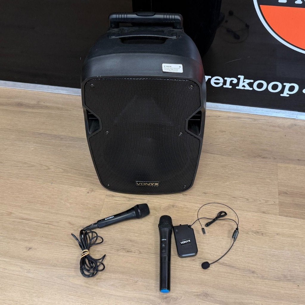 Vonyx AP1200PA Speaker | 2 microfoons | Met garantie, Subwoofer, Dordrecht@usedproducts.nl, Toulonselaan 72, Zo goed als nieuw