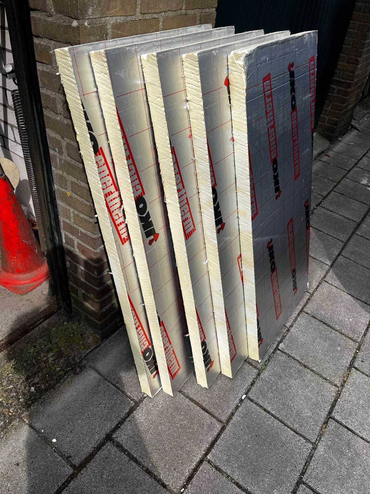 IKO enertherm PIR isolatieplaten 5 cm dik, 5 platen, 4 tot 8 cm, Gebruikt, Hardschuim (Pir), Vloerisolatie