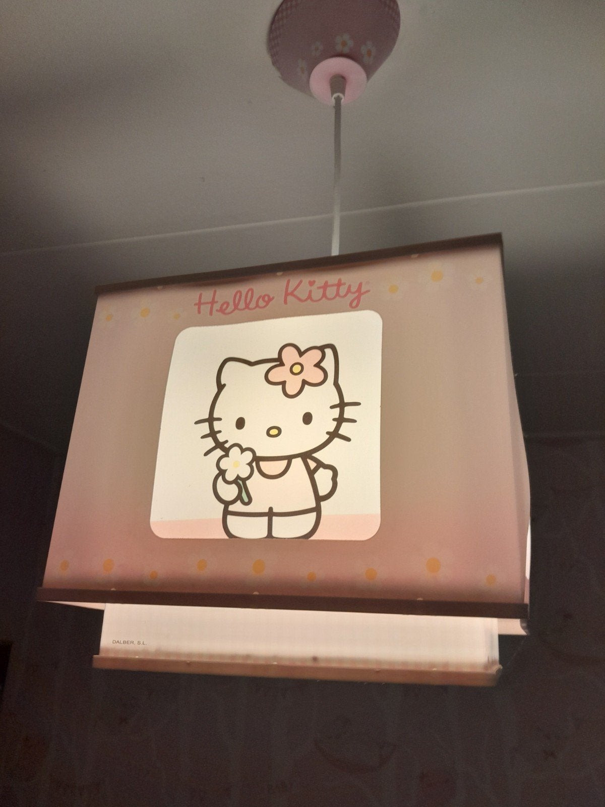 Hello Kitty Plafondlamp - Roze Kinderkamer Lamp, Gebruikt, Kinderkamer, Hello Kitty, Speels, Textiel, E27 (groot)