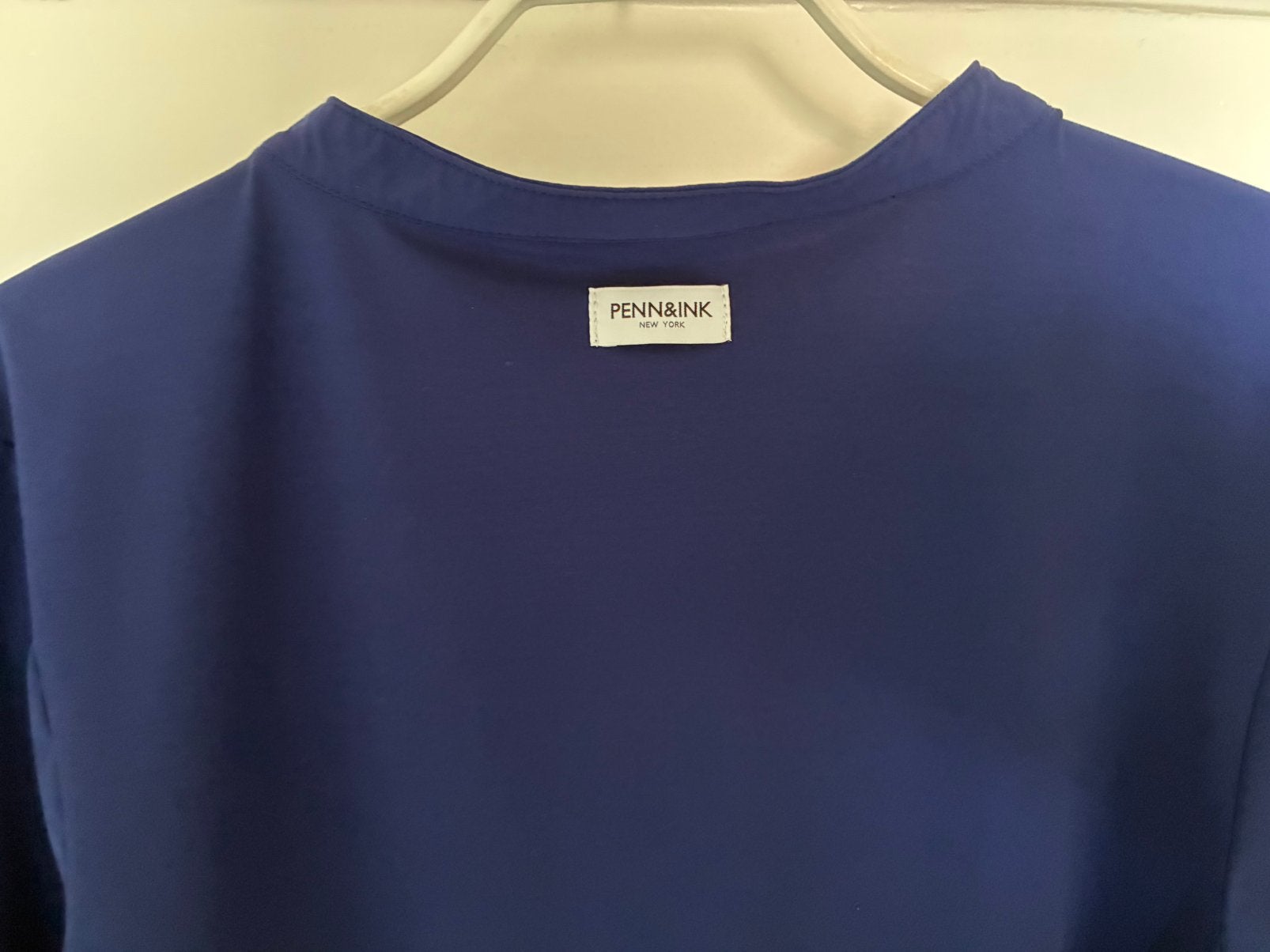 Jurk Travelstof Penn&Ink maat 36 donker koningsblauw, Blauw, Ophalen of Verzenden, Zo goed als nieuw, Knielengte