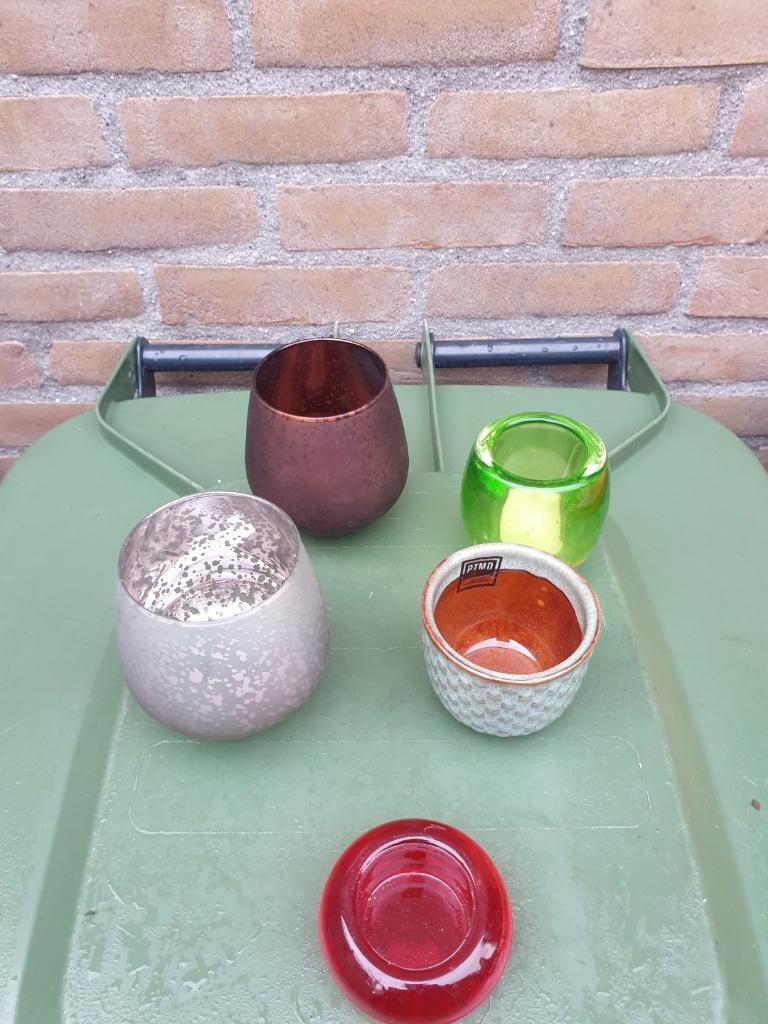 Diverse waxinelichtje houders.2 euro per stuk, Ophalen of Verzenden, Overige materialen