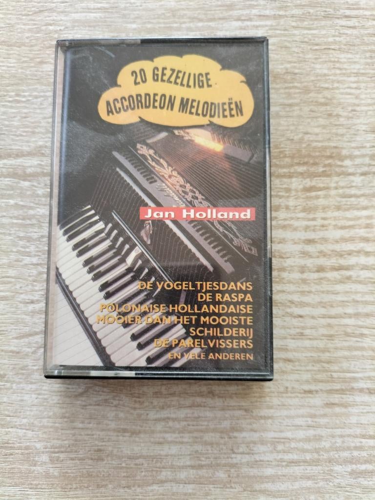 Jan Holland - 20 gezellige accordeon melodieën, Cd's en Dvd's, Cassettebandjes, Ophalen of Verzenden, 1 bandje