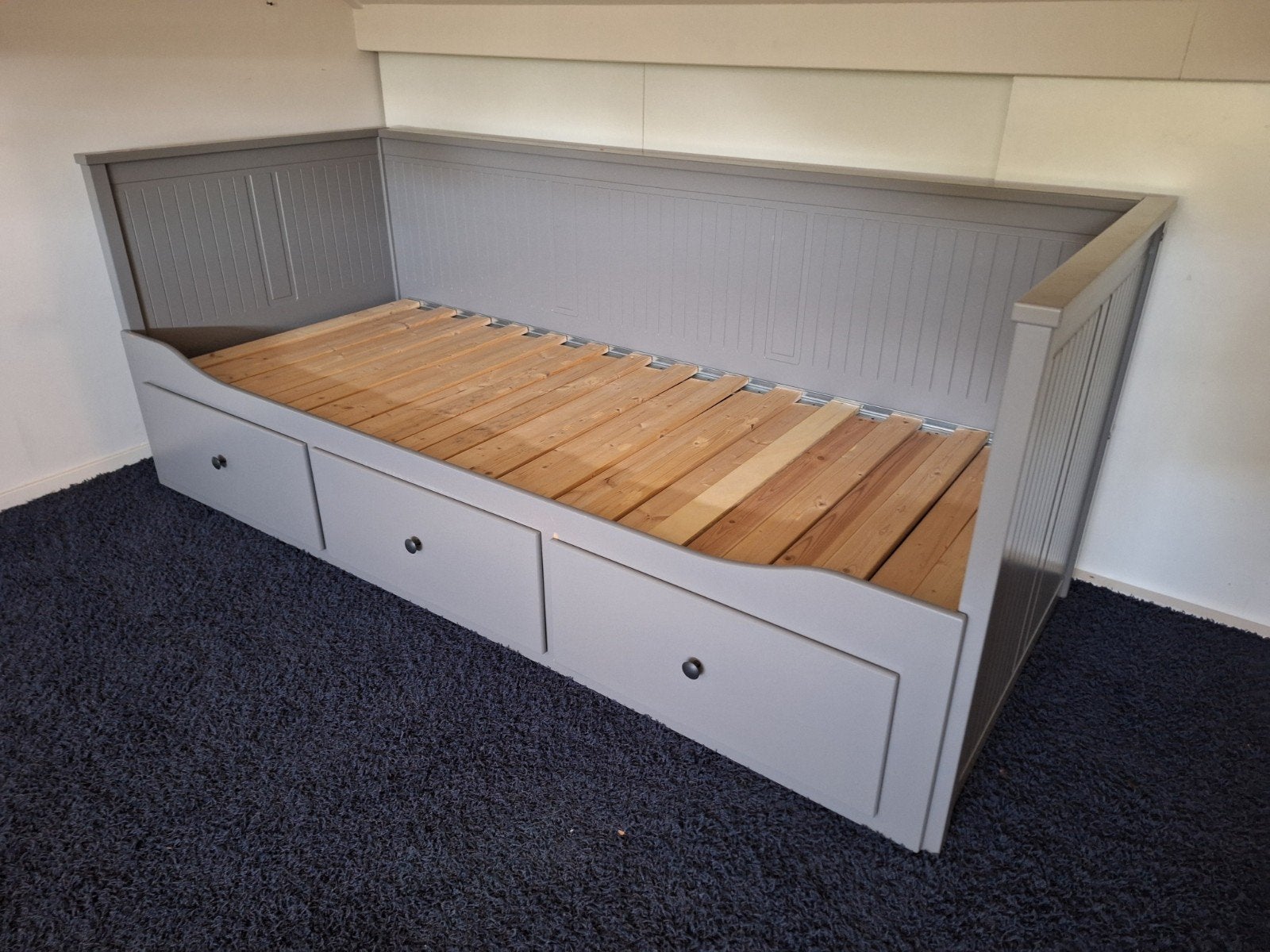 Ikea bed uitschuifbaar 80x200 grijs, Ophalen, 200 cm, Grijs, Hout