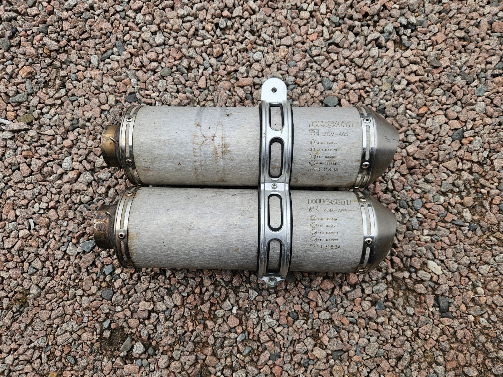 Ducati 848 orginele uitlaten, Ophalen of Verzenden, Gebruikt