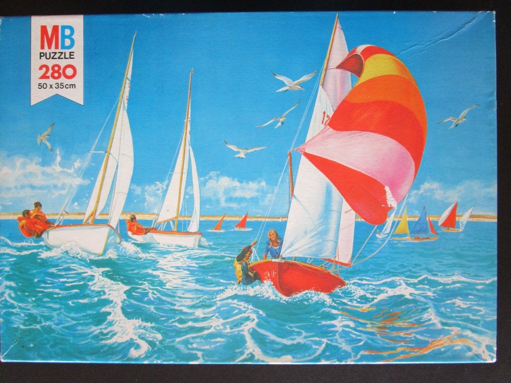 MB puzzel - Zeilboten - 280 xl/XL, Ophalen of Verzenden, Minder dan 500 stukjes, Gebruikt, Legpuzzel