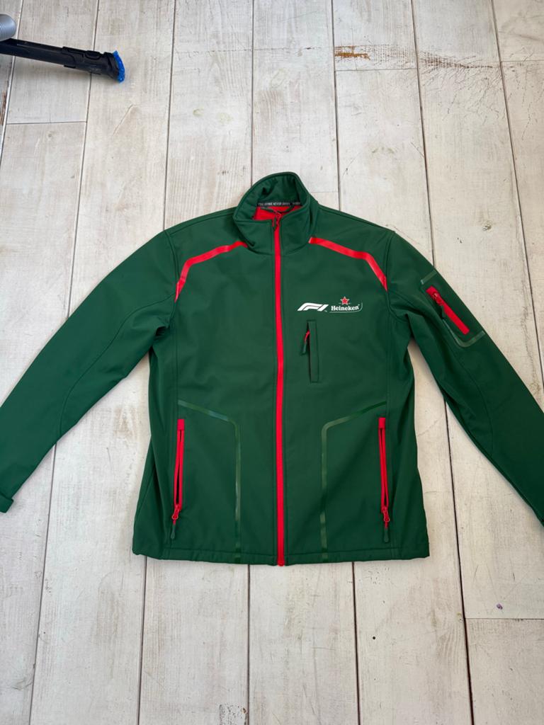 Softshell jasje Heineken F1 - Maat L, Kleding | Heren, Ophalen of Verzenden, Zo goed als nieuw, Maat 52/54 (L), Groen