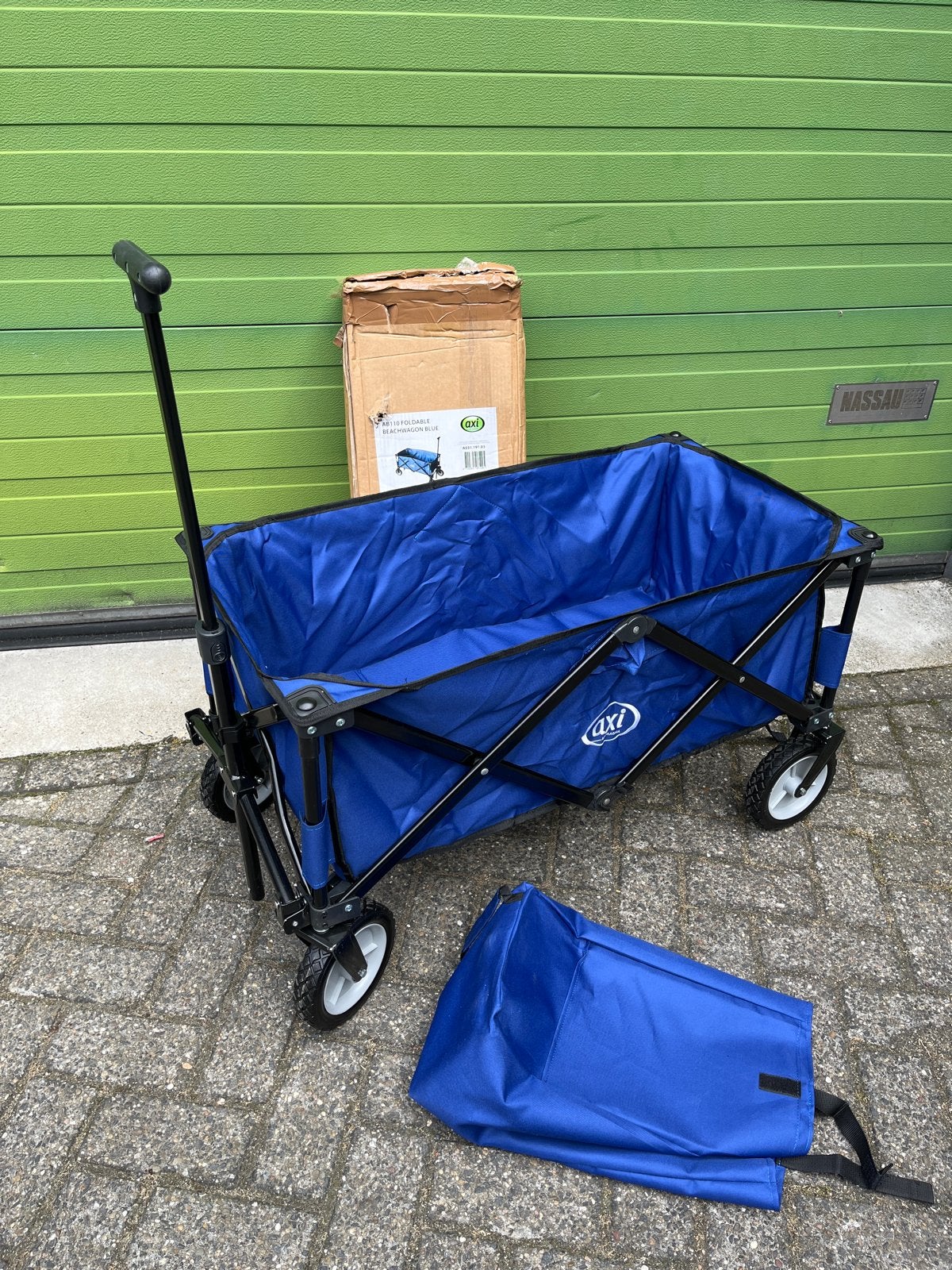 Axi AB110 Opvouwbare Bolderwagen Blauw - Nieuw in doos, Caravans en Kamperen, Bolderkarren, ., Nieuw, Ophalen of Verzenden, Axi