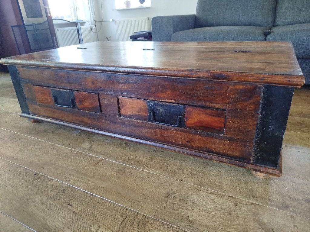 Salontafel, Ophalen, Gebruikt, 100 tot 150 cm, Teakhout