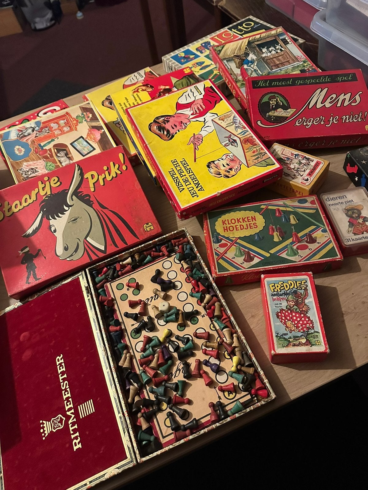 Partijtje Retro spellen en puzzels Mens erger je niet enz., Ophalen of Verzenden, Gebruikt