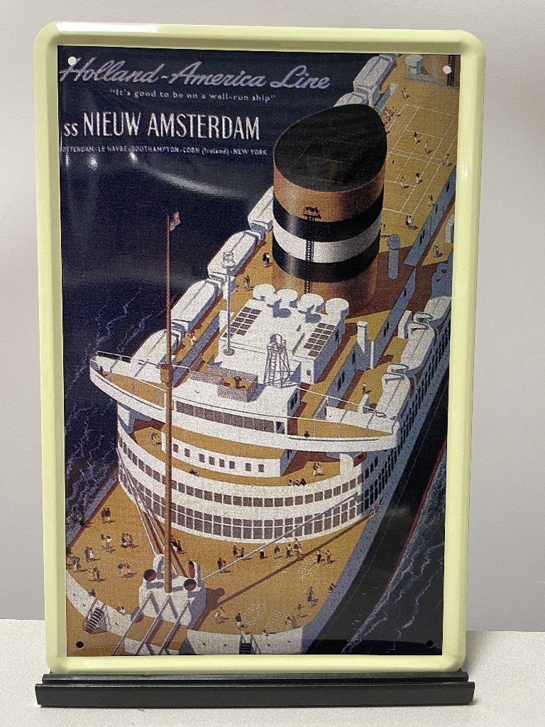 Holland – America Line metalen reclamebord (Old Look), Verzamelen, Www.pand50.nl, Overige typen, Nieuw, Ophalen of Verzenden