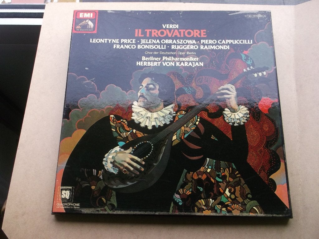 Verdi~Il Trovatore~Berliner~von Karajan~Price~Bonisolli~3 LP, Opera of Operette, Ophalen of Verzenden, Zo goed als nieuw, 12 inch