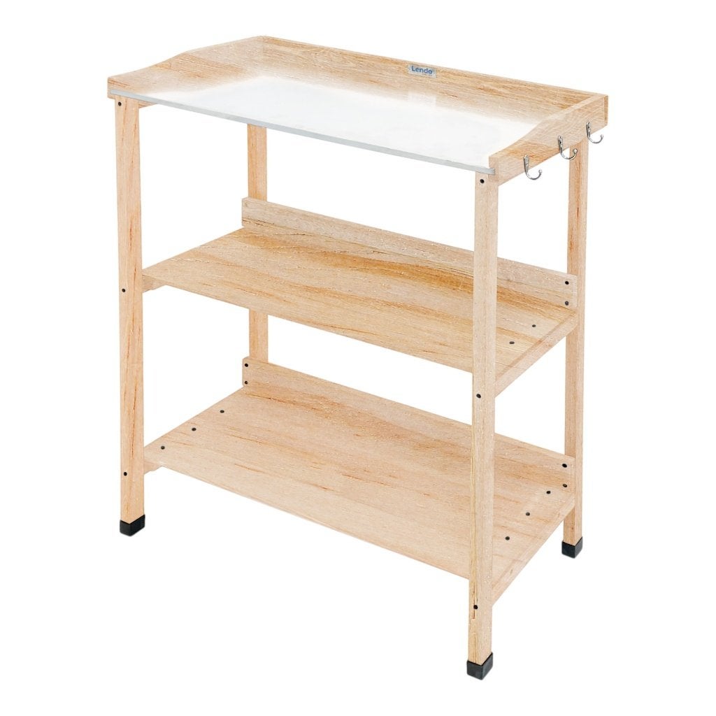 Lendo Online Oppottafel 73x37x92 cm Vurenhout Naturel, Info@lendo-online.eu, Rechthoekig, Hout, Nieuw