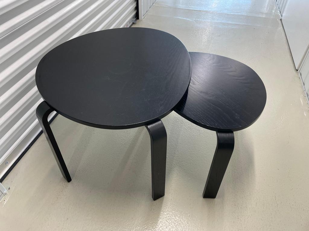 SVALSTA salontafeltjes - Set van 2 - Bijzettafeltjes - Zwart, Ophalen, Gebruikt, 50 tot 100 cm, 50 tot 100 cm
