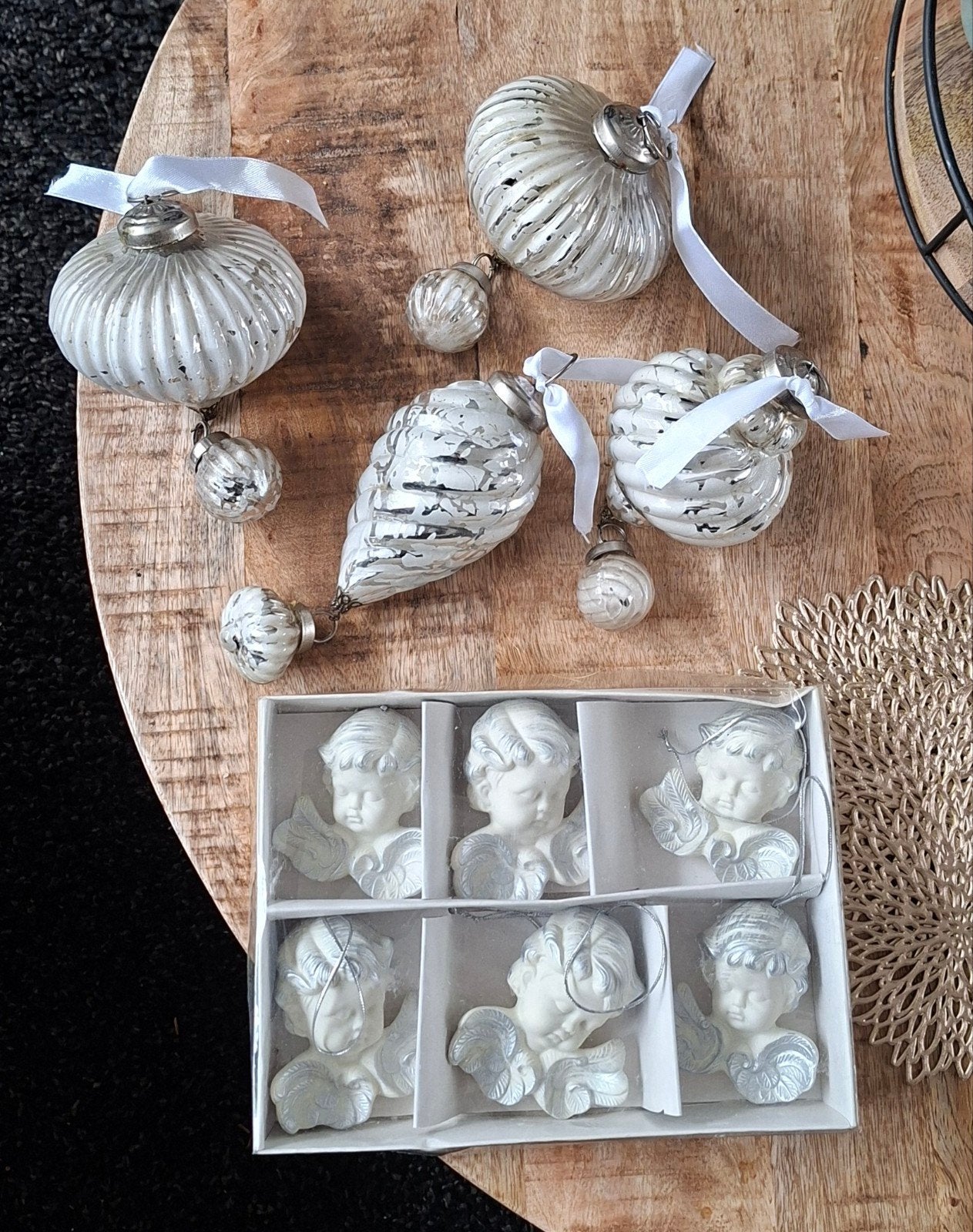BAROKSTIJL  KERST ORNAMENTEN, Ophalen, Nieuw