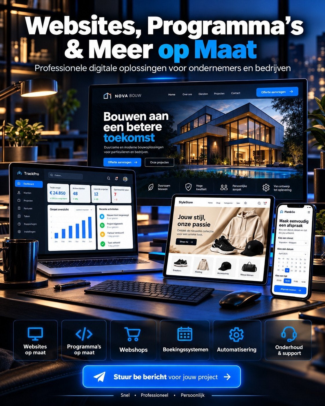 ZEER GOEDKOOP OP MAAT GEMAAKTE WEBSITES EN PROGRAMMAS!, Computers en Software, Ophalen of Verzenden, Nieuw