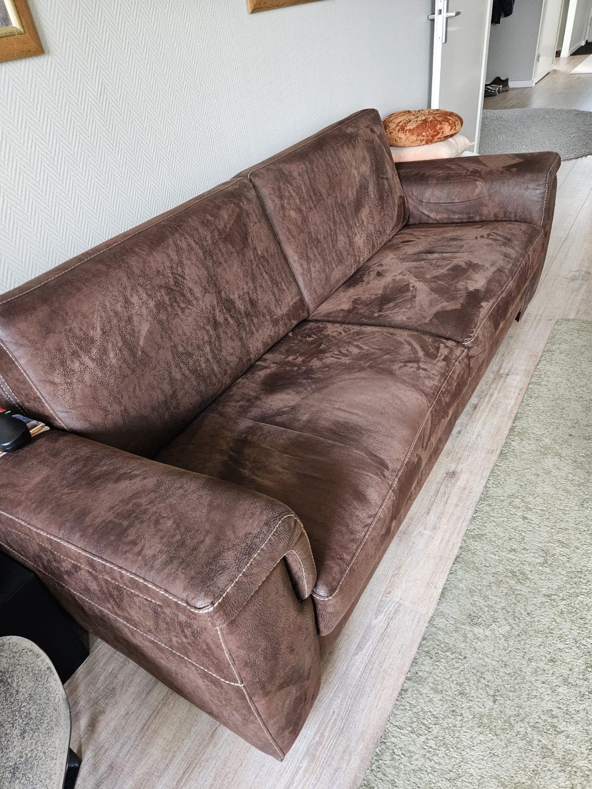 Zo goed als nieuwe stoffen bank - De Bommel Meubelen, Ophalen, Gebruikt, Driepersoons, 75 tot 100 cm