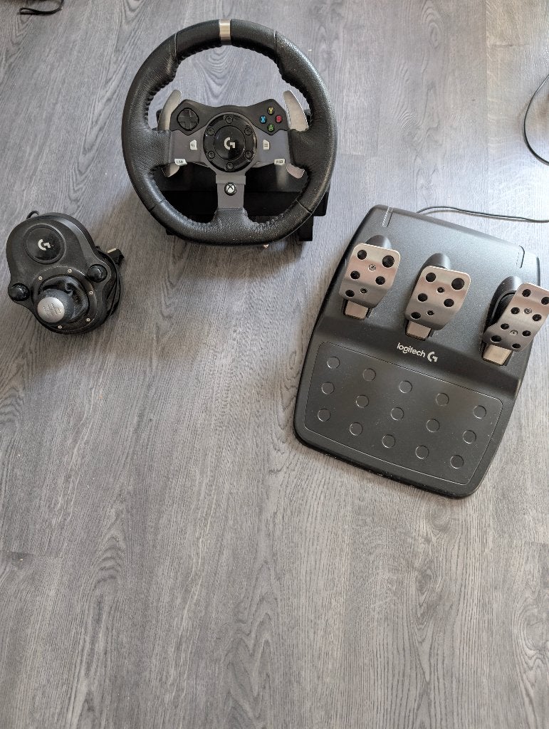 Logitech G920 complete set, Spelcomputers en Games, Ophalen, Gebruikt, Stuurtje of Sportattribuut, Xbox Original