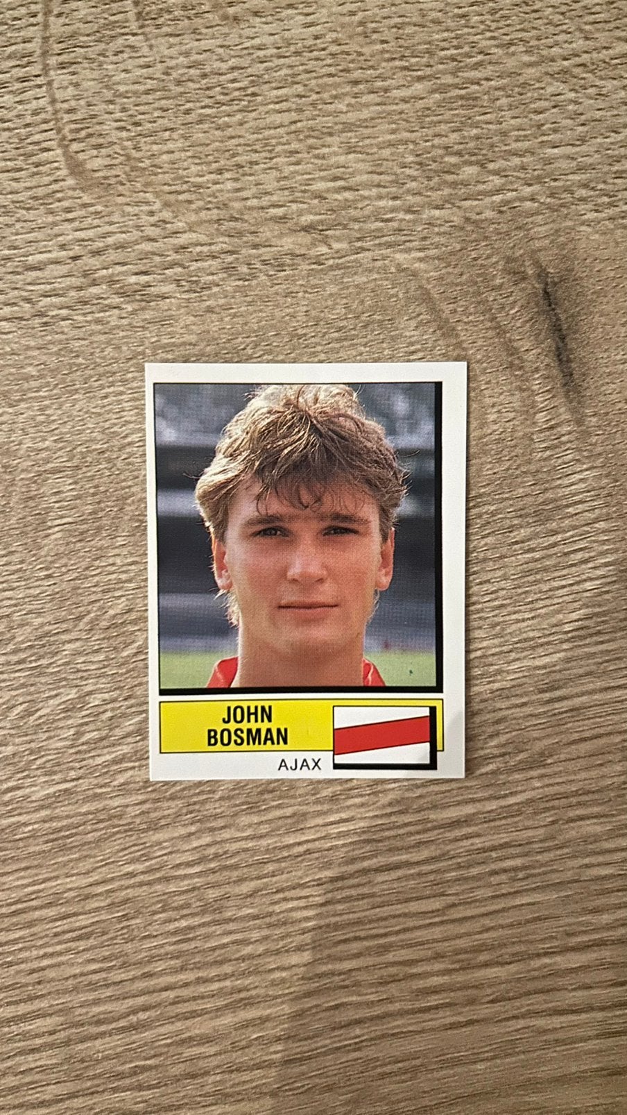 Panini Voetbal 88 plaatje John Bosman Ajax, Verzenden, Zo goed als nieuw, Plaatje
