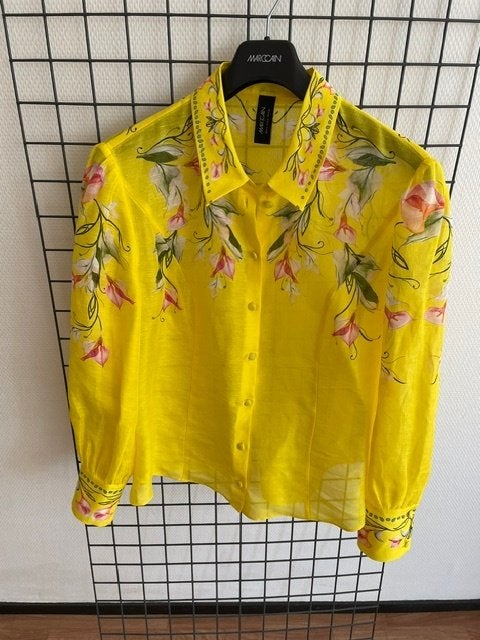 Marccain blouse, Ophalen of Verzenden, Zo goed als nieuw, Maat 42/44 (L), Geel