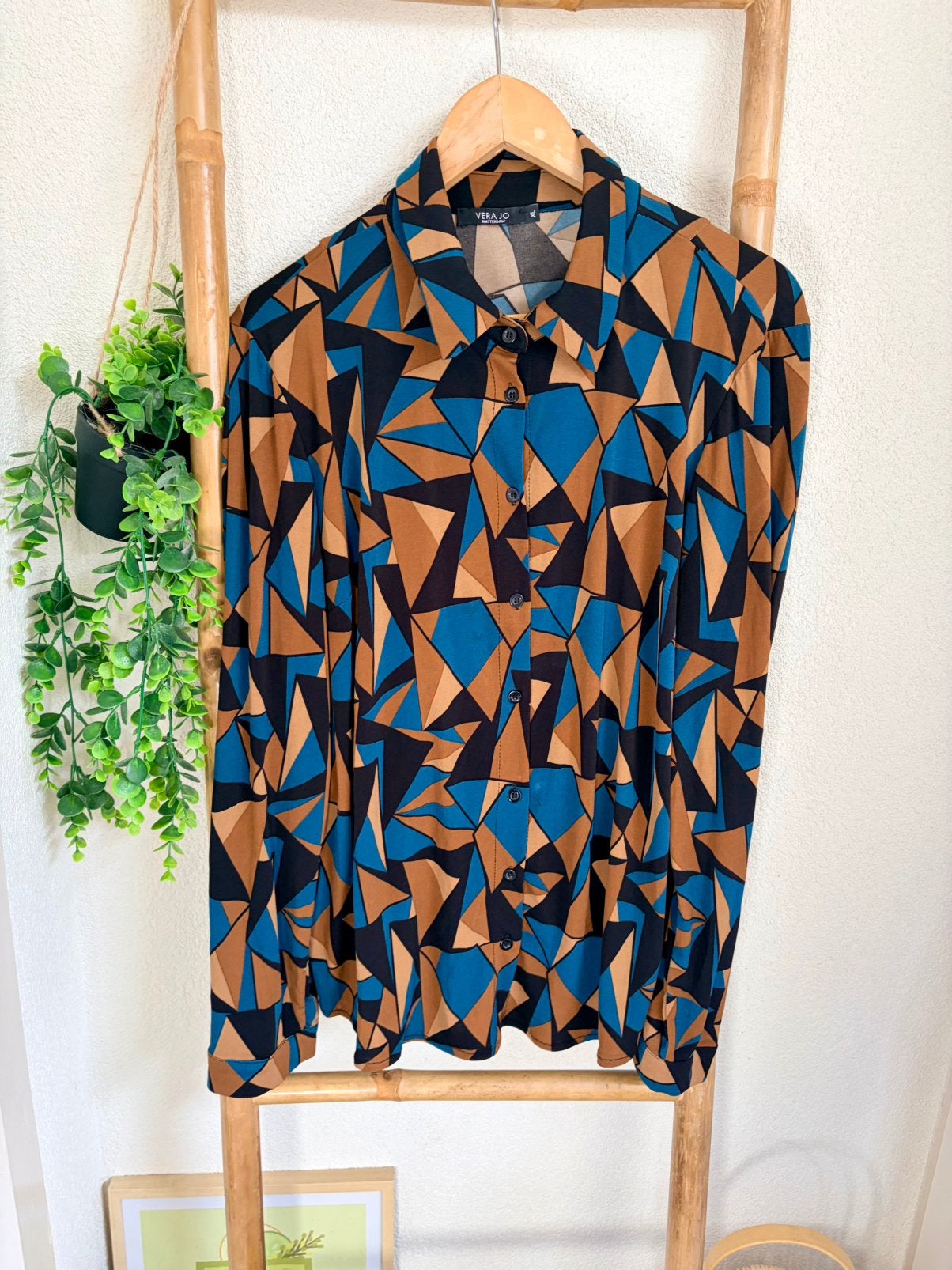 Vera Jo blouse maat xl, Ophalen of Verzenden, Zo goed als nieuw, Maat 42/44 (L), Blauw
