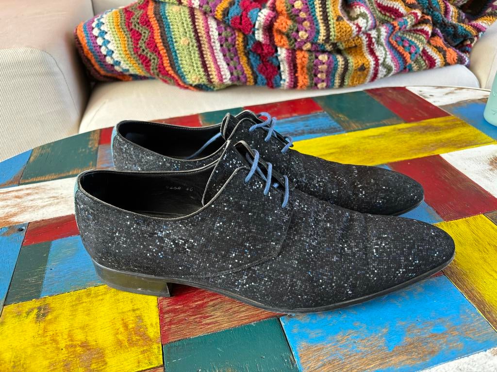 ZGAN - Mascolori - Herenschoenen 46 (incl. riem), Kleding | Heren, Schoenen, Zwart, Ophalen of Verzenden, Zo goed als nieuw, Veterschoenen