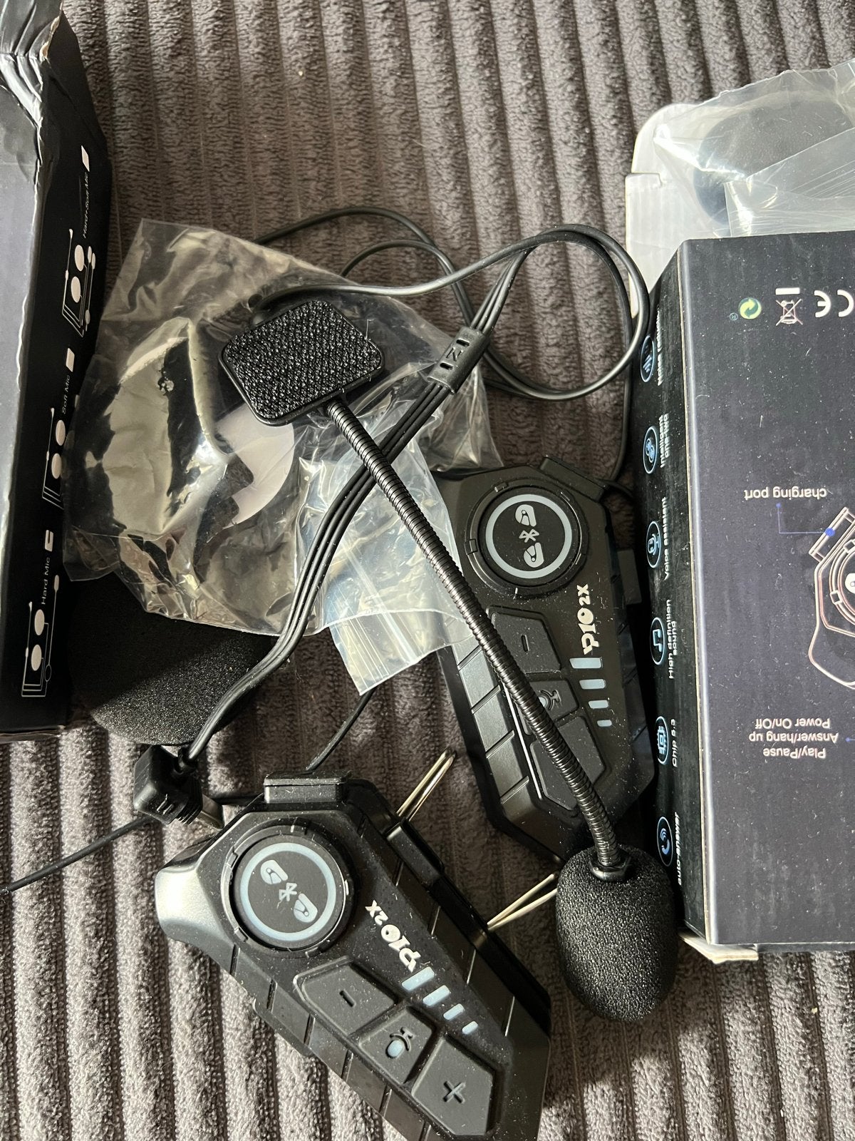 P10 2X Bluetooth Headset voor Motorhelm - Nieuw in doos, XL, Ophalen of Verzenden, Integraalhelm, Nieuw met kaartje