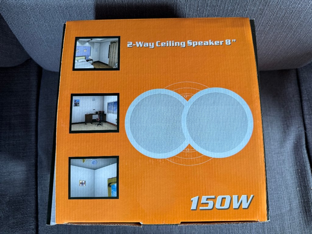 Nieuwe 2-weg plafondluidsprekers 8 inch - 150W, Overige typen, Nieuw, Ophalen of Verzenden, 150 watt of meer
