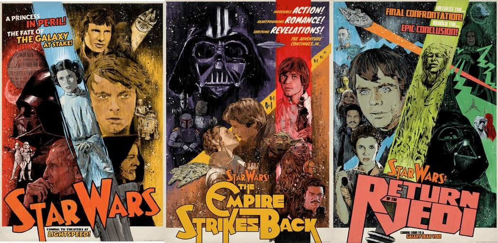 Star wars, Ophalen of Verzenden, A1 t/m A3, Film en Tv