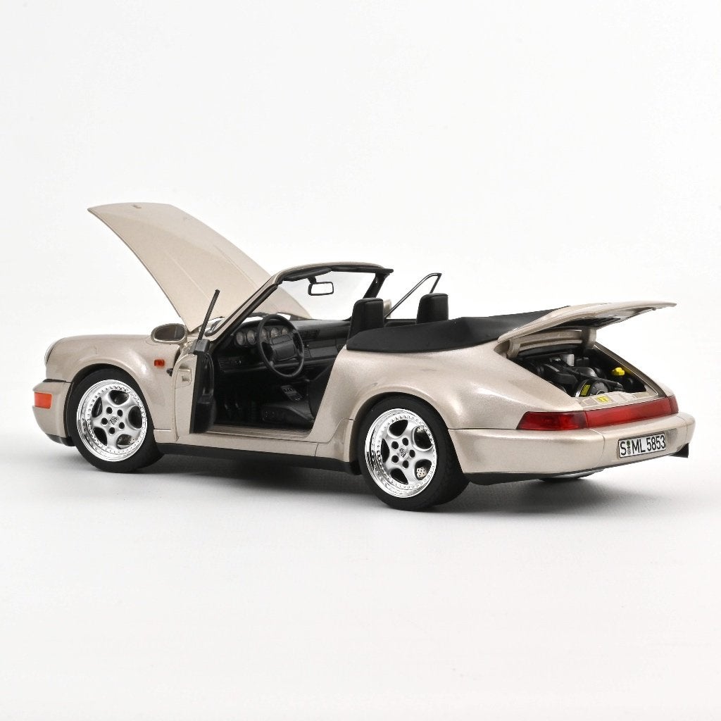 Porsche 911 Turbo cabrio '92 zilver schaal 1/18 NOREV 187140, Verzenden, Nieuw, Auto, Norev