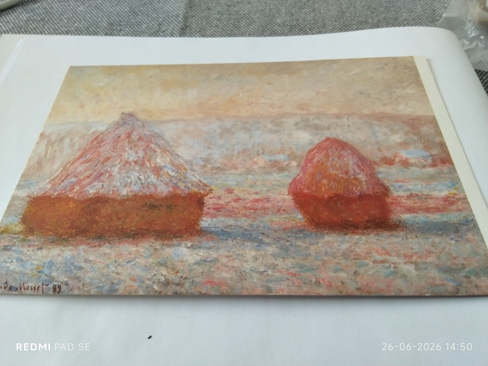 Ansichtkaart Claude Monet: Meule, dégel, soleil couchant, Ophalen of Verzenden, 1980 tot heden, Ongelopen