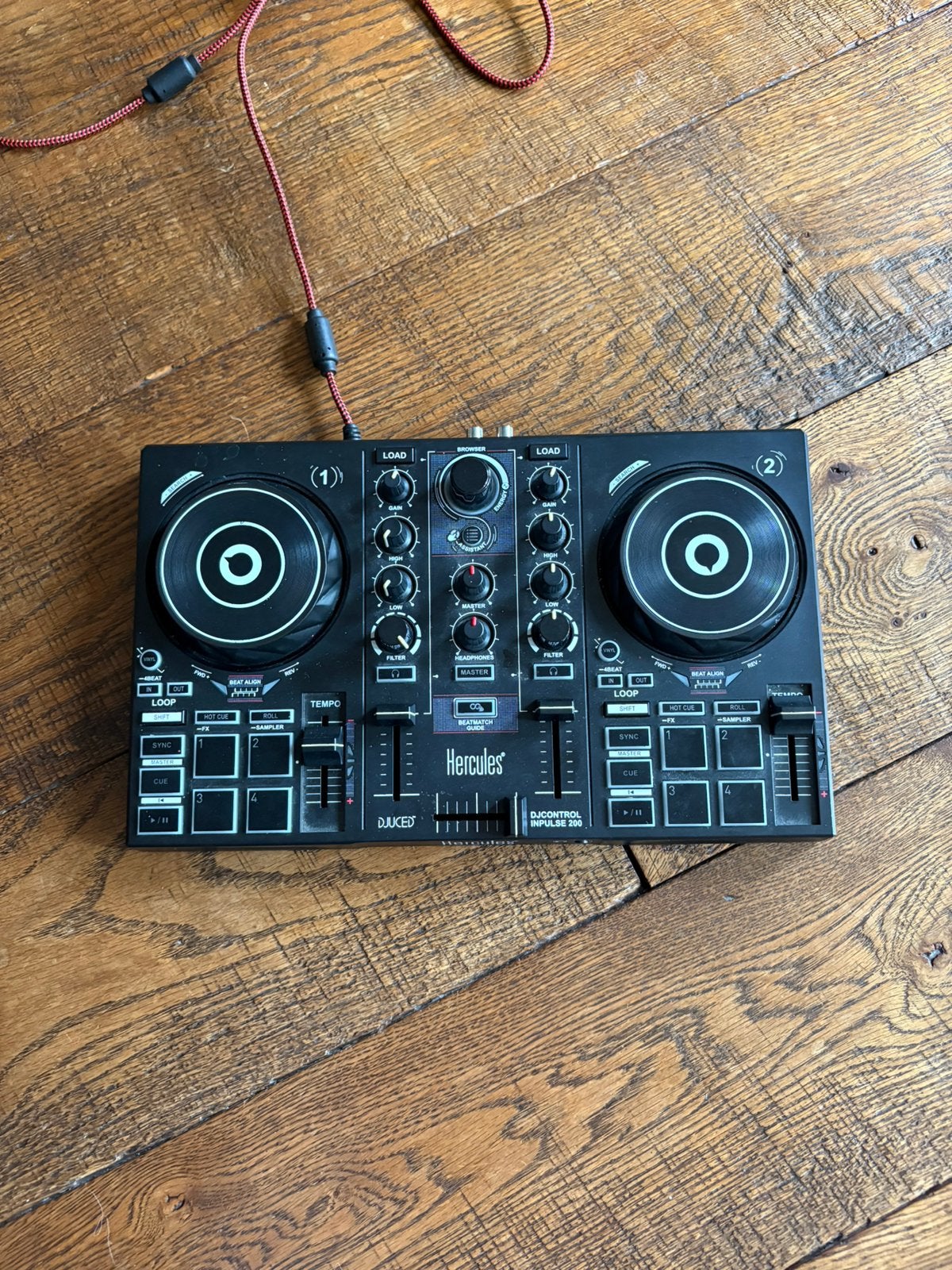 Hercules DJControl Inpulse 200 DJ-controller – werkt perfect, Ophalen of Verzenden, Gebruikt, Dj-set, Overige merken