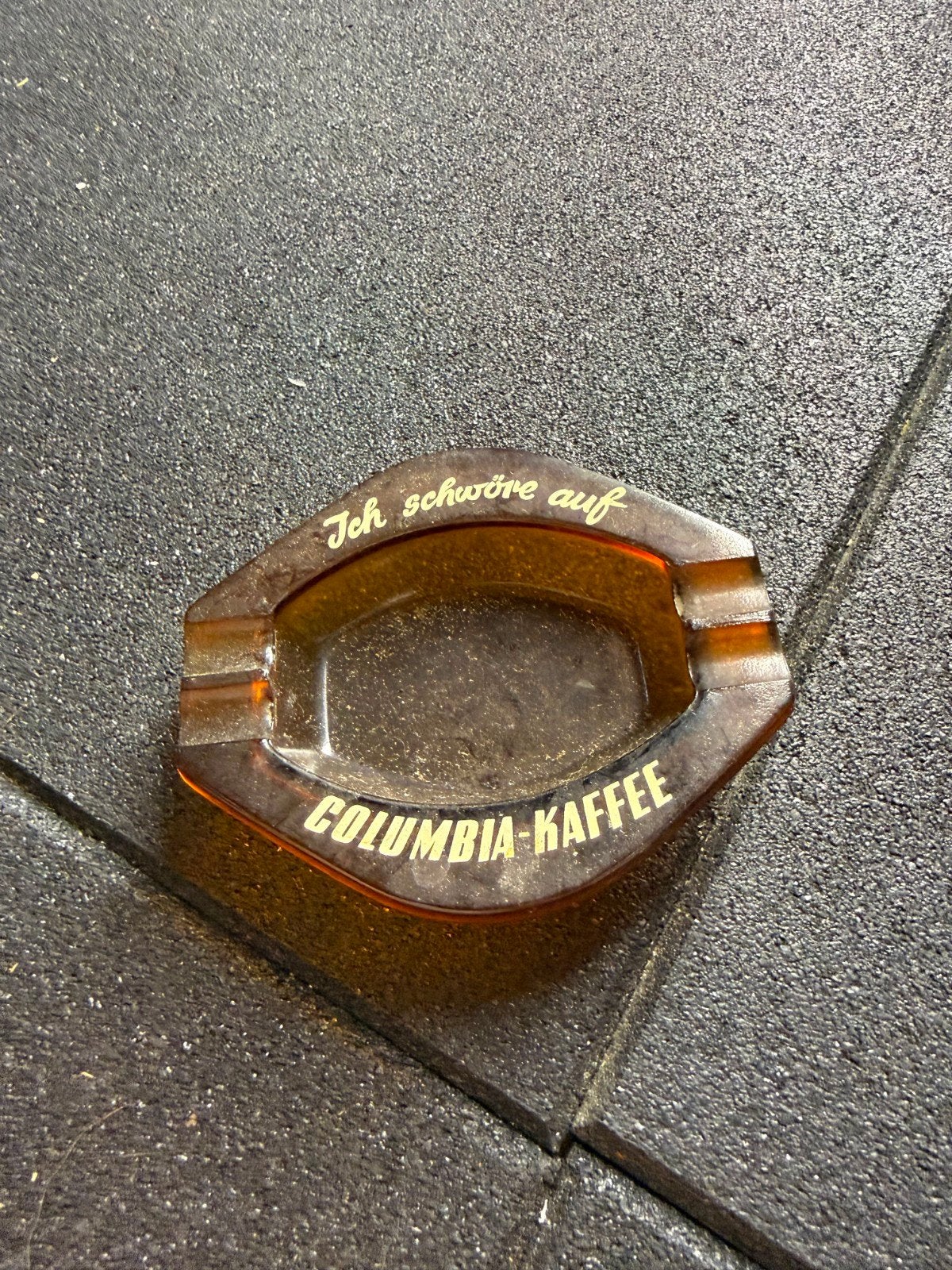 Vintage Colombia Kaffee asbak - Ik zweer bij Colombia Kaffee, Ophalen of Verzenden