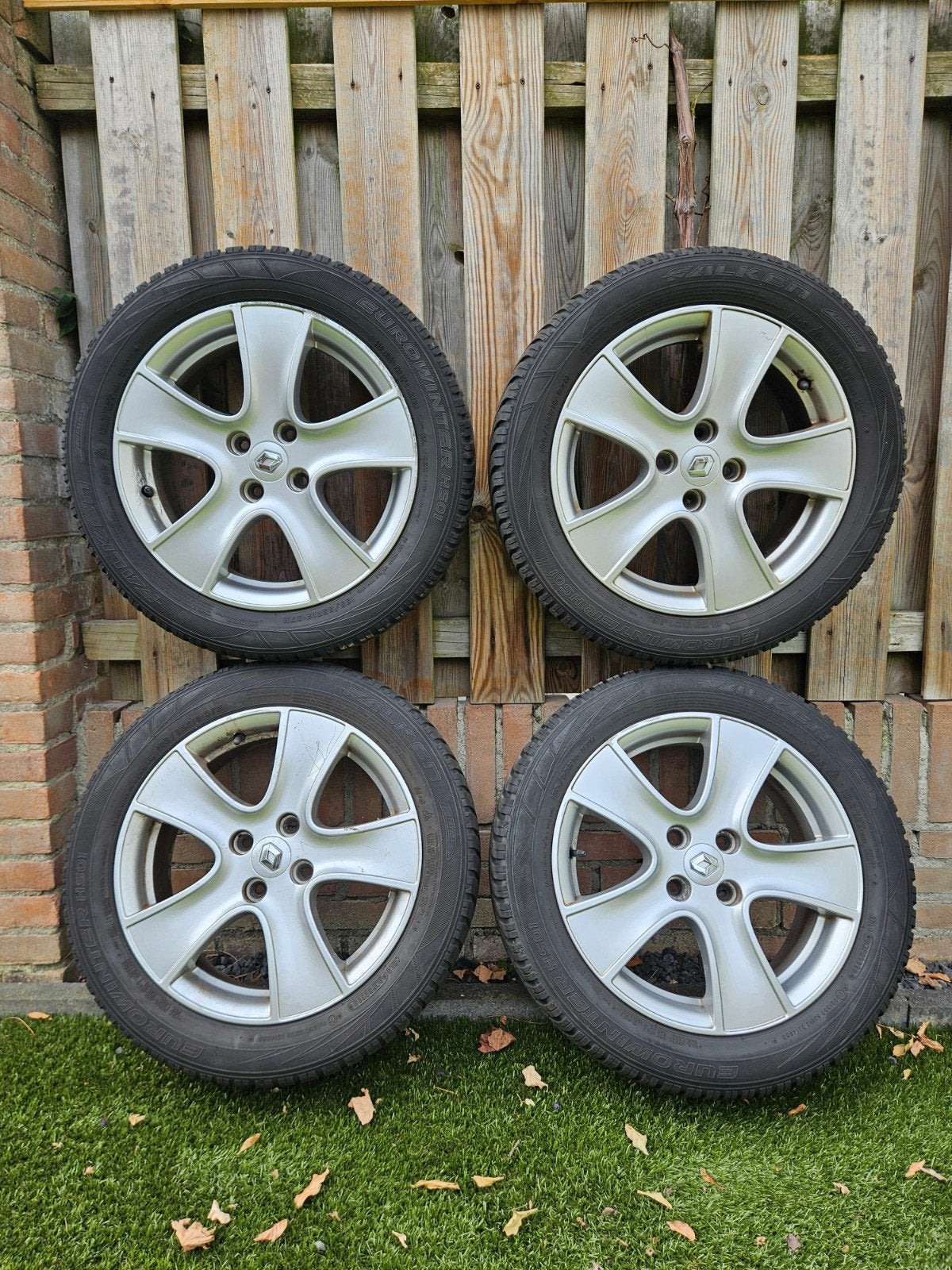 Winterbanden met velgen 195/55R16 - Renault Clio IV, Ophalen, Gebruikt, 16 inch, Banden en Velgen