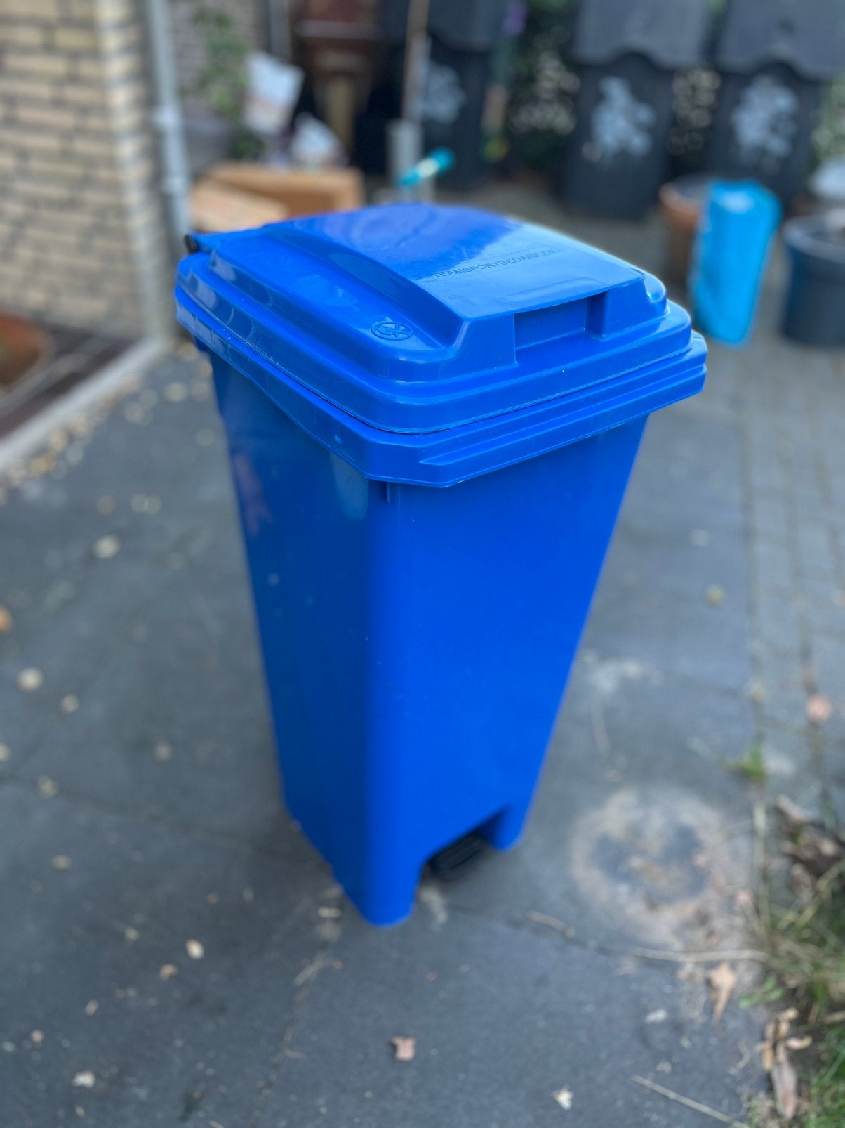 Blauwe afvalbak / container/kliko 100 liter, 40 liter of meer, Ophalen, Gebruikt, Kunststof