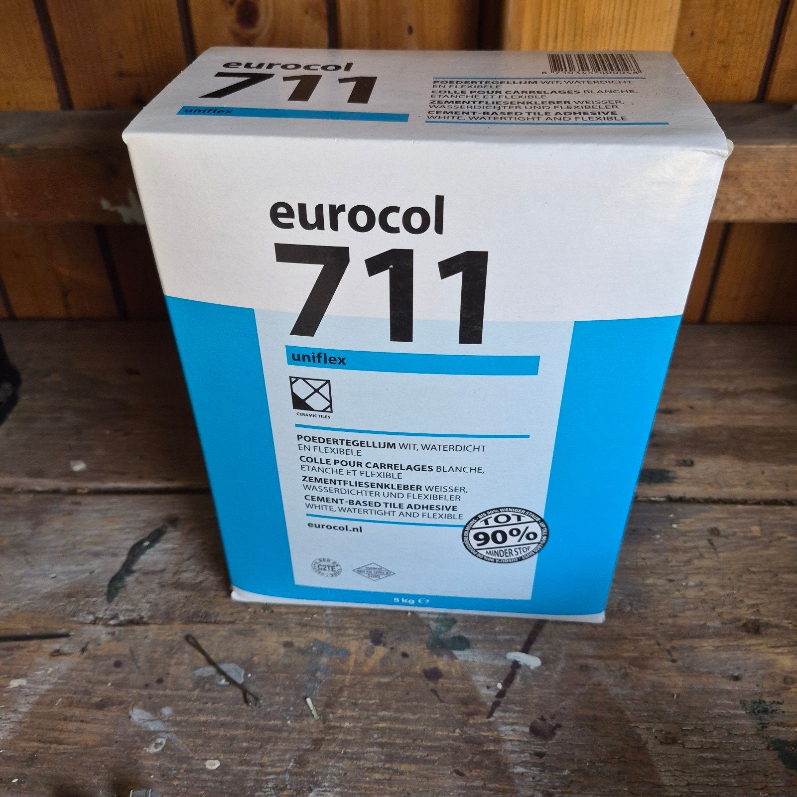 2x Eurocol 711 Uniflex poedertegellijm wit - 5kg, Doe-het-zelf en Verbouw, Ophalen, Nieuw, Overige typen