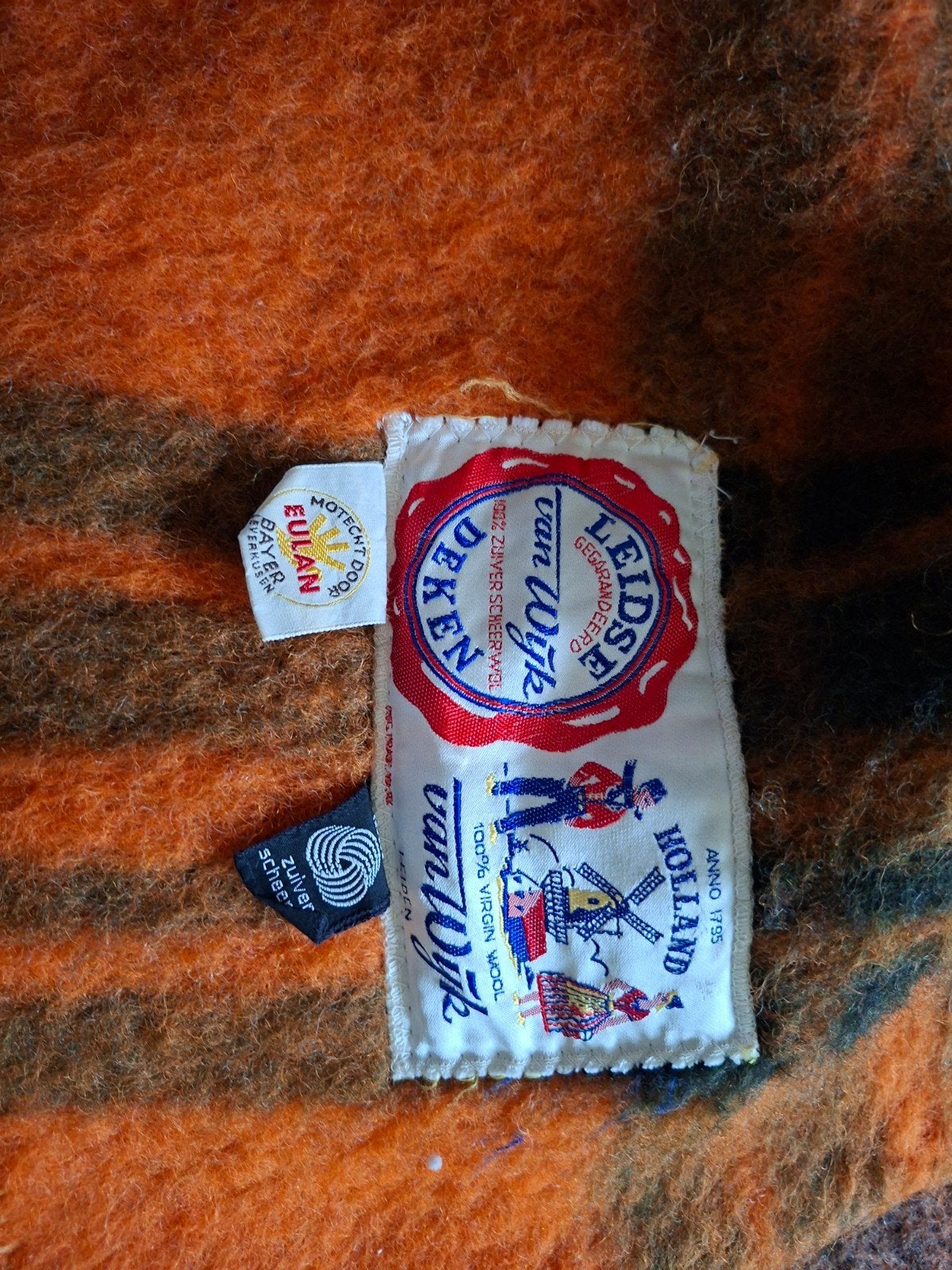 wollen deken van Van Wijk, geruit, 2 persoons, Ophalen of Verzenden