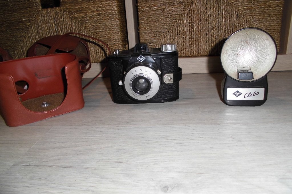 agfa clack met hoes en flitser, Audio, Tv en Foto, Ophalen of Verzenden, Gebruikt, Compact, Overige Merken
