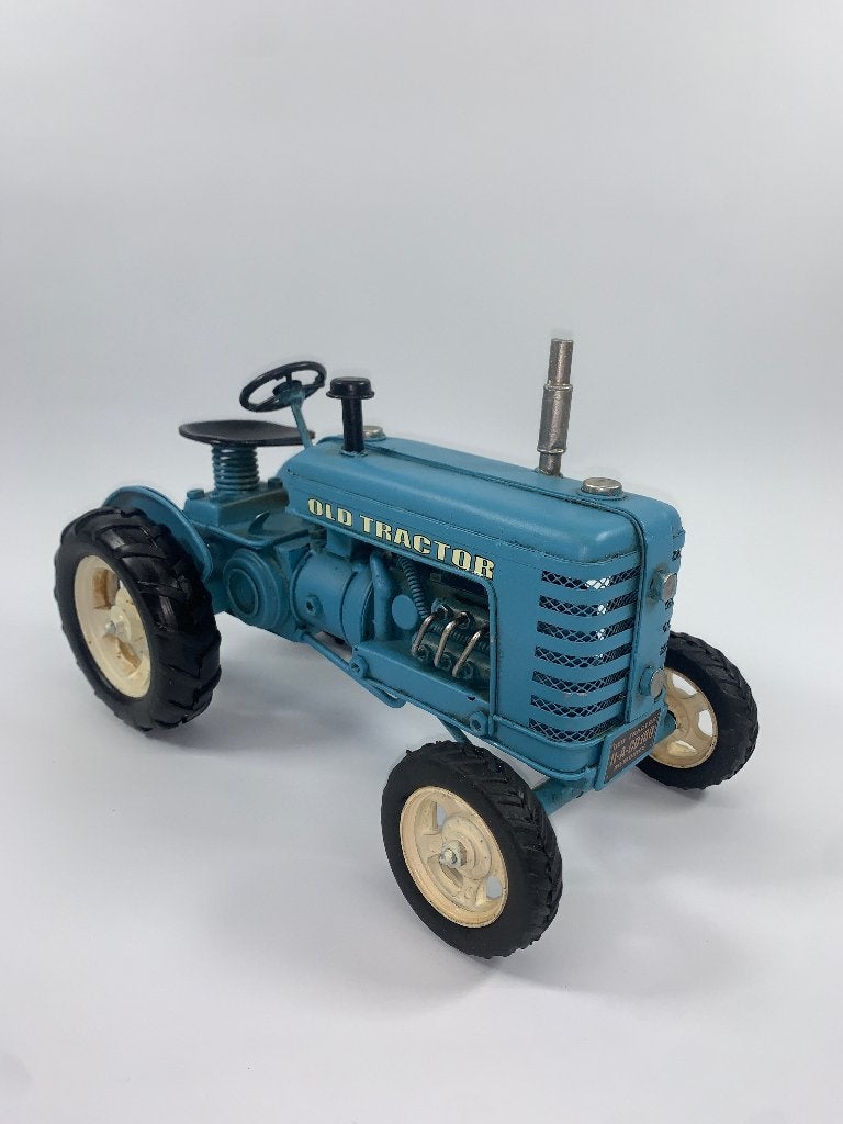 Decoratieve metalen tractor - Vintage look - Blauw, Vintage, Blauw, Shabella, Nieuw