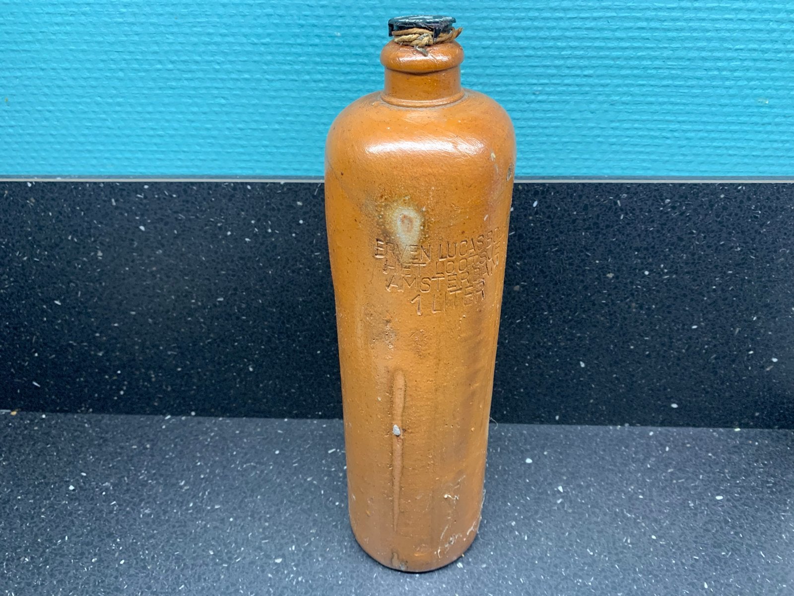 Antieke Jenever Kruik Erven Lucas Bols Amsterdam 1 Liter, Ophalen of Verzenden