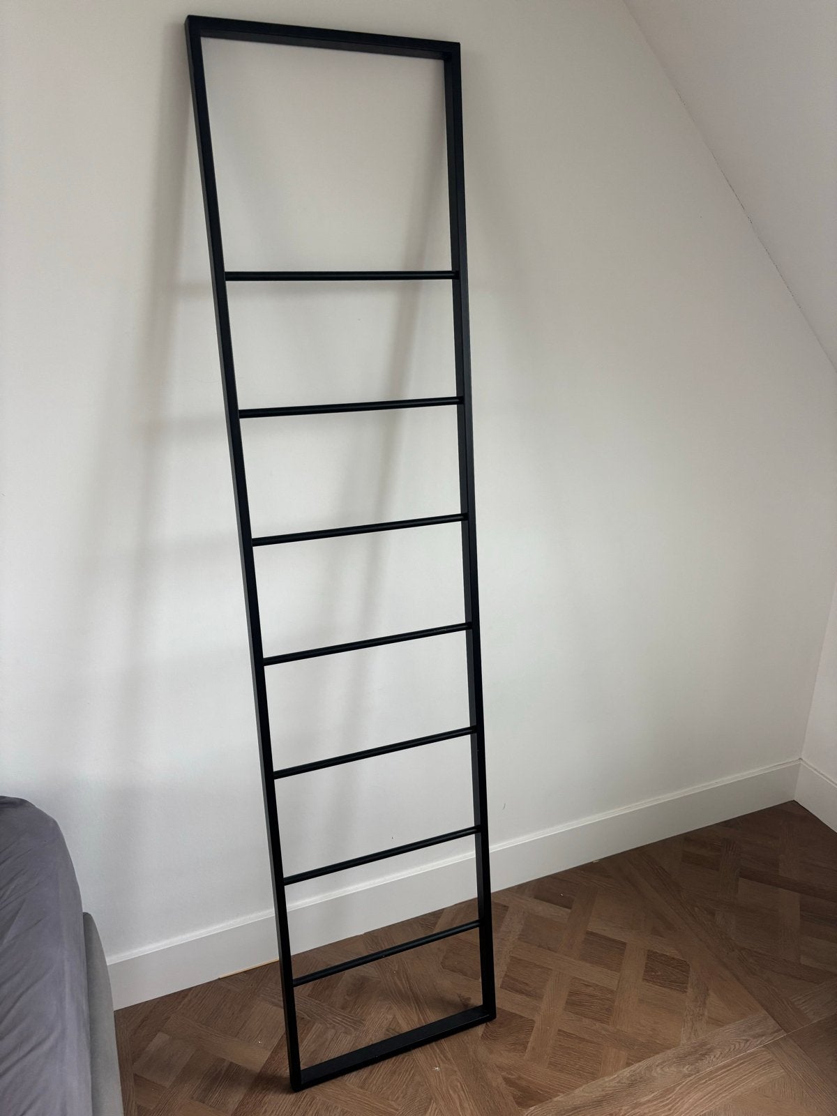 Zwart metalen decoratieve ladder 170x39 cm, Huis en Inrichting, Ophalen, Zo goed als nieuw