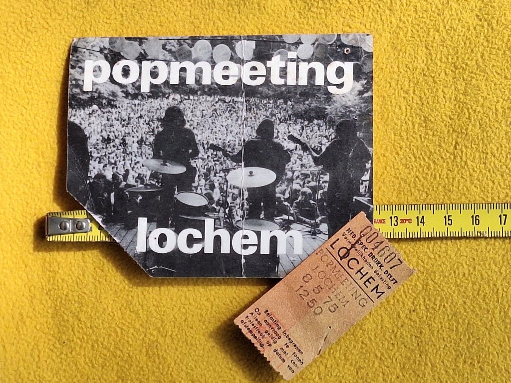 "groep NORMAAL wordt geboren" = ticket LOCHEM Popfst.1975, Ophalen of Verzenden, Gebruikt, Foto of Kaart