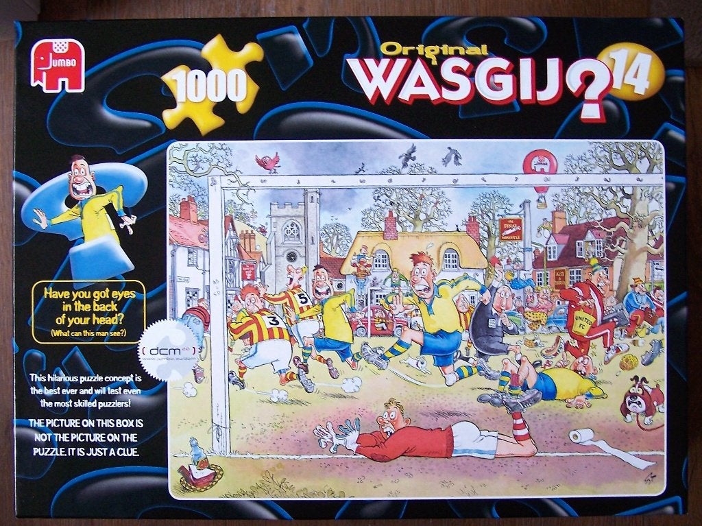 Wasgij nr. 14 Voetbalgekte!, Ophalen of Verzenden, 500 t/m 1500 stukjes, Zo goed als nieuw, Legpuzzel