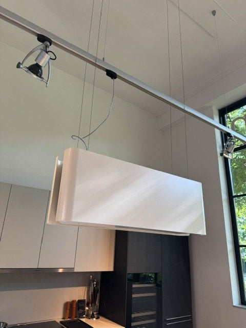 Novy Mood 108cm  hangende afzuigkap wit 7550, Ophalen, Zo goed als nieuw, Vrijstaand, Recirculatie