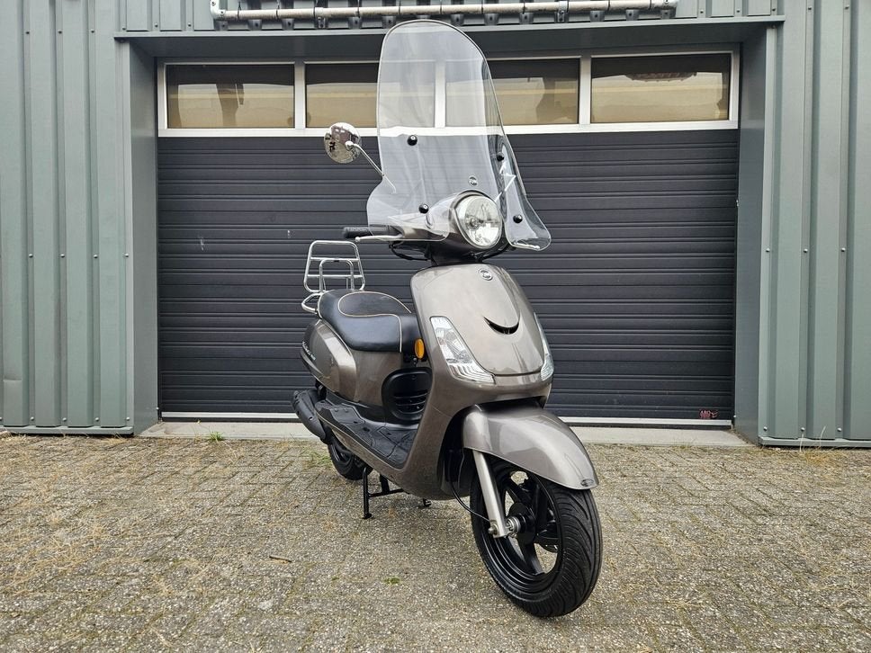 SYM FIDDLE 50 4T BROM BJ 2017 DARK GREY 15200 + OPTIES!, SYM, Maximaal 45 km/u, Onbekend, Ophalen of Verzenden