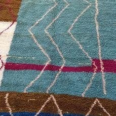 Handgeknoopt Berber kleed wol 274x134cm, 150 tot 200 cm, 200 cm of meer, Ophalen of Verzenden, Zo goed als nieuw