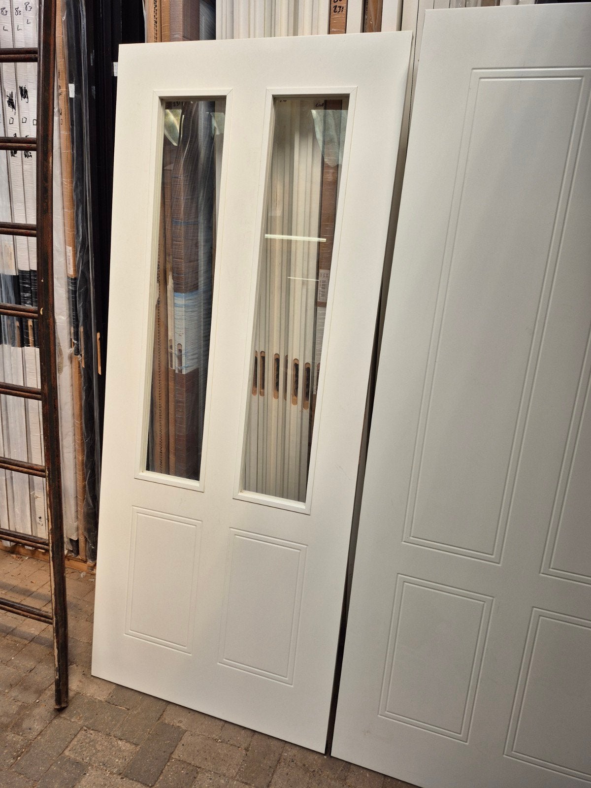 88x211,5cm binnendeur stomp ral9010 incl blank glas, Doe-het-zelf en Verbouw, Deuren en Horren, Ophalen, 80 tot 100 cm, ., Binnendeur